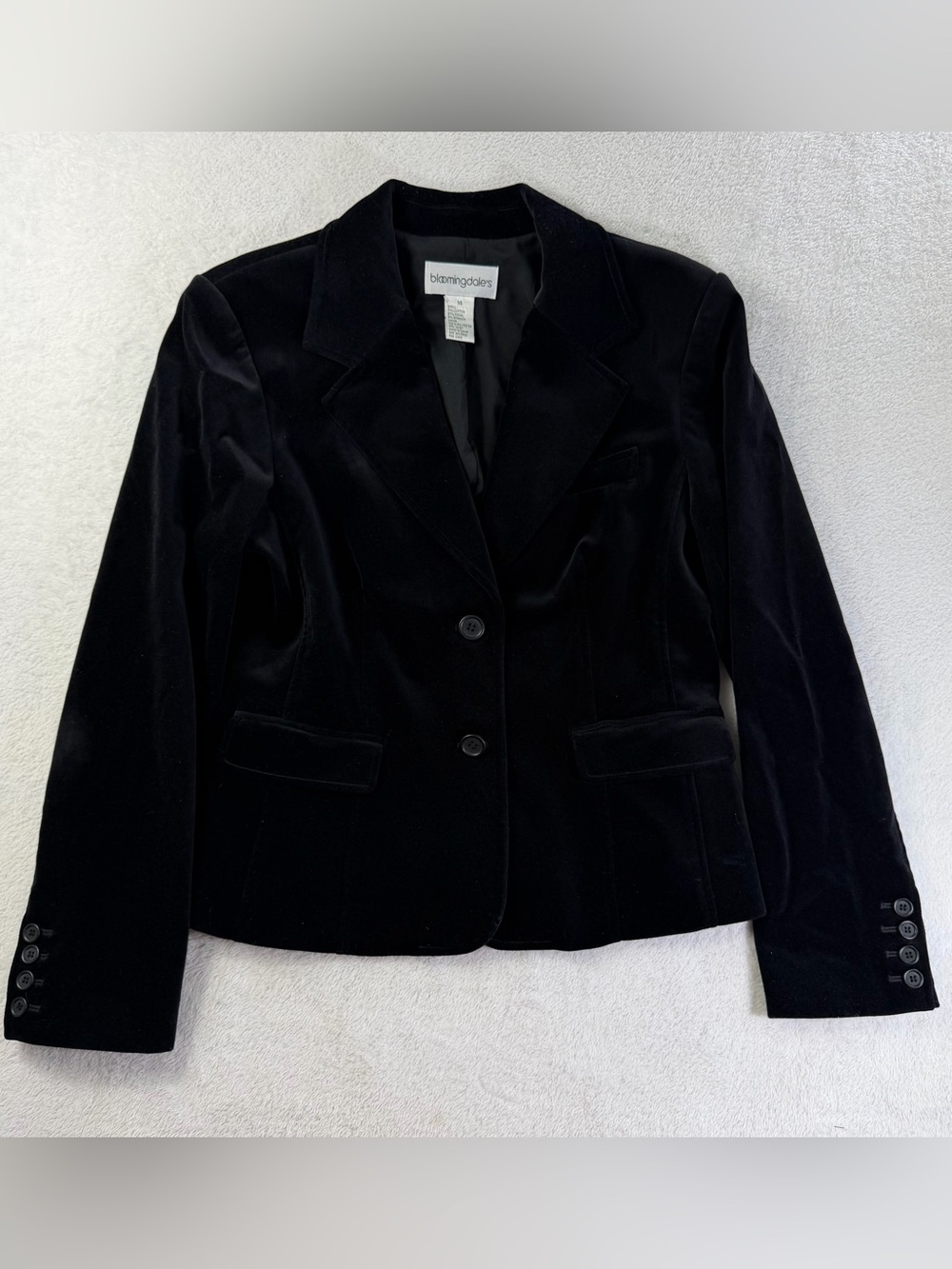 Bloomingdale's Black Velvet Blazer